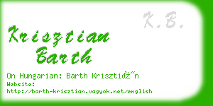 krisztian barth business card